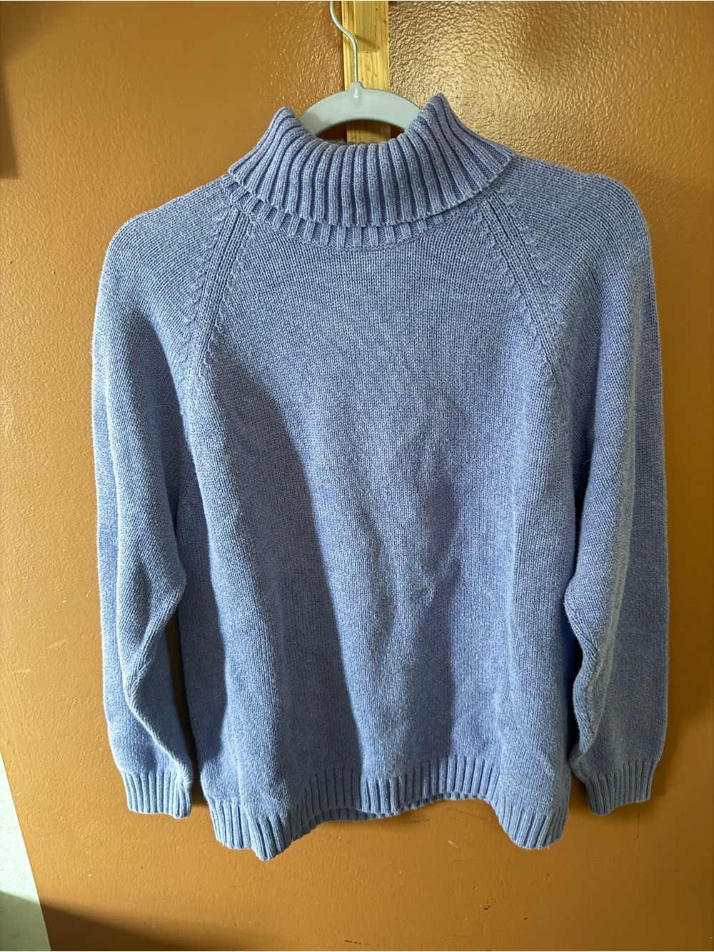 Lands End Light Purple Cable Knit Turtleneck